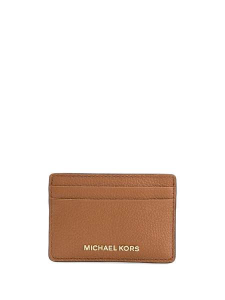  Michael Michael Kors Pebbled-effect Leather Cardholder - Brown 