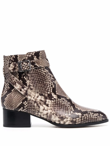  Michael Michael Kors Python-print Ankle Boots - Grey 