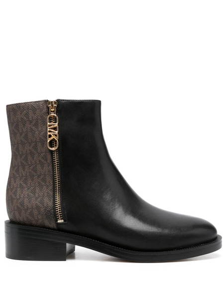  Michael Michael Kors Regan Monogram-print Boots - Black 