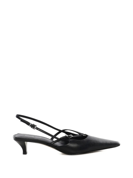  Michael Michael Kors Selina Slingback Leather Pumps - Black 