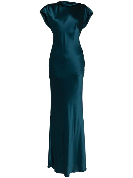  Michelle Mason Backless Silk Gown - Blue 