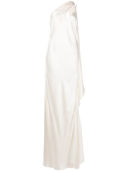  Michelle Mason Drape-panel Silk Gown - White 