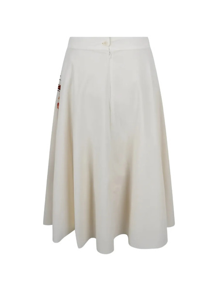  Mii Corfu Embroidered A-line Skirt - Neutrals 