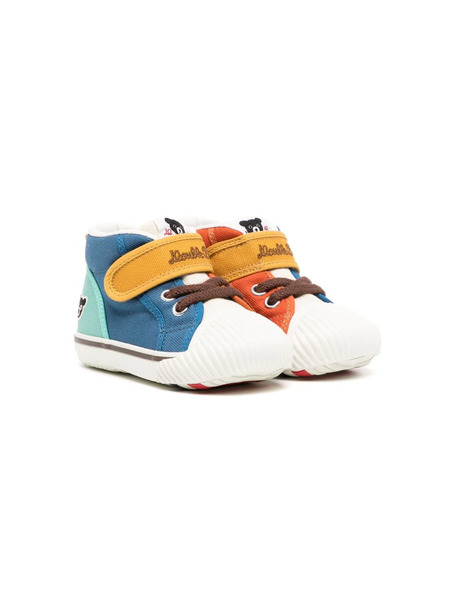 Miki House Colour-block Touch-strap Sneakers - Multicolour 