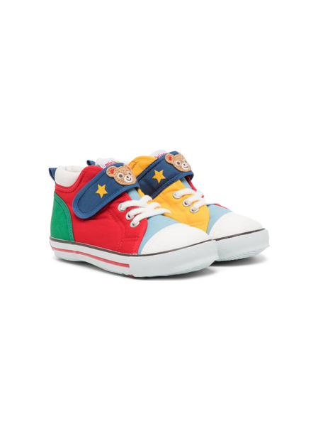  Miki House Colour-block Touch-strap Sneakers - Multicolour 