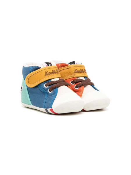  Miki House Colour-block Touch-strap Sneakers - Multicolour 