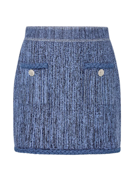  Milly Soleil Pinstripe Mini Skirt - Blue 