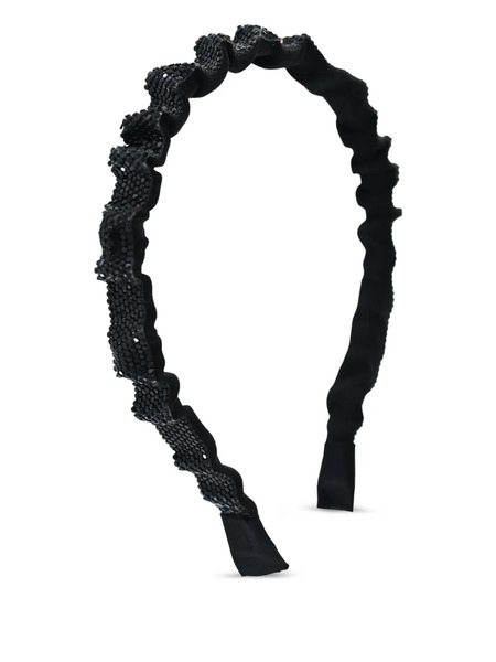  Mimi Tutu Rhinestone Ruffled Headband - Black 