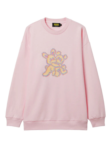  Mini Cream Crew-neck Sweatshirt - Pink 