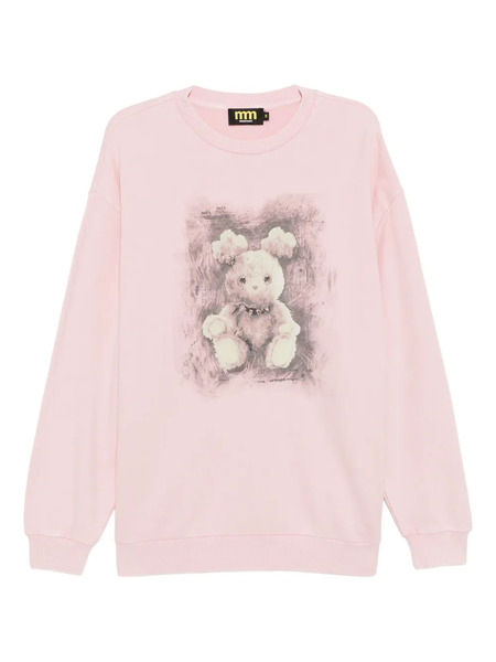  Mini Cream Graphic-print Sweatshirt - Pink 