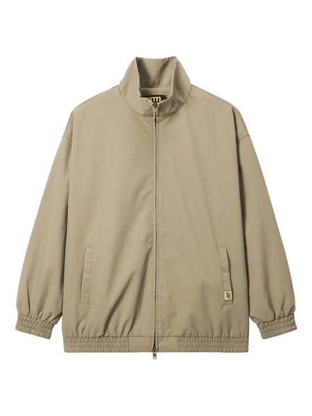  Mini Cream Zip-fastening High-neck Jacket - Neutrals 