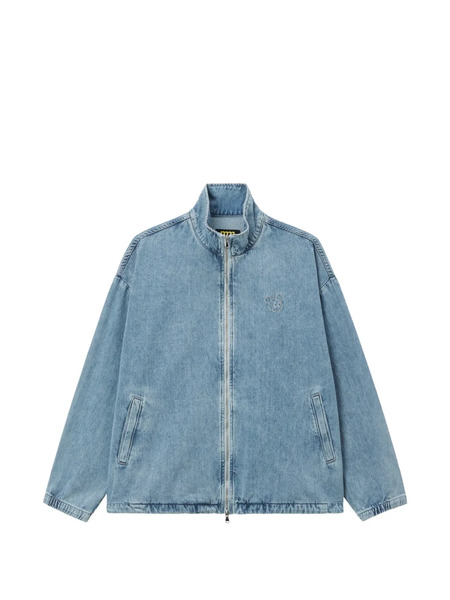  Mini Cream Zip-up Denim Jacket - Blue 