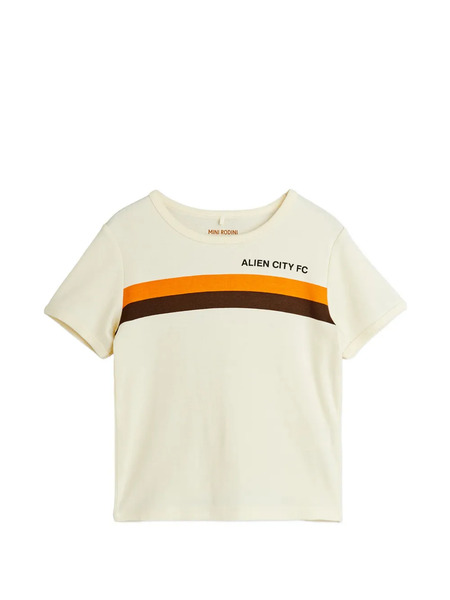  Mini Rodini Alien City Fc Number-graphic T-shirt - Neutrals 