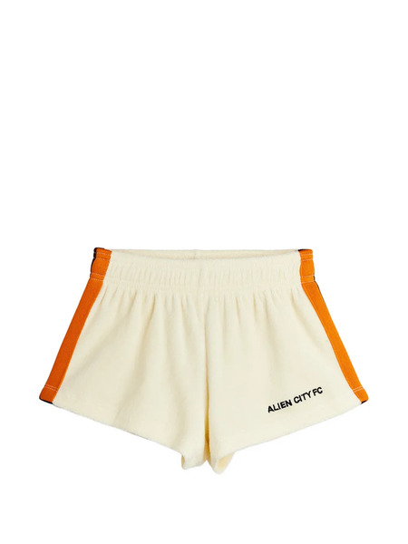  Mini Rodini Alien City Fc Striped Shorts - Neutrals 