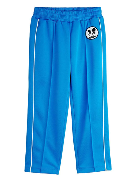  Mini Rodini Appliqué Stripe Trousers - Blue 