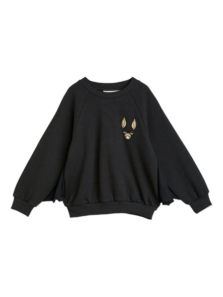  Mini Rodini Bat Appliqué Panelled Sweatshirt - Black 