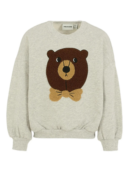  Mini Rodini Bear-embroidered Sweatshirt - Grey 