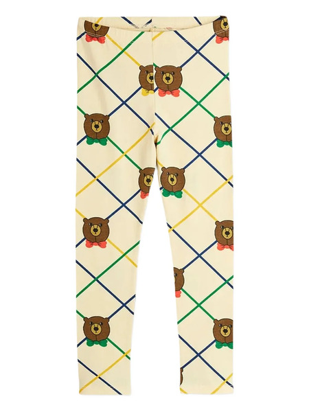  Mini Rodini Bear-print Leggings - Neutrals 