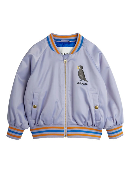  Mini Rodini Bird-print Varsity Jacket - Purple 