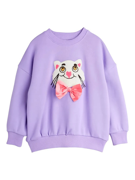  Mini Rodini Bow-detailing Sweatshirt - Purple 