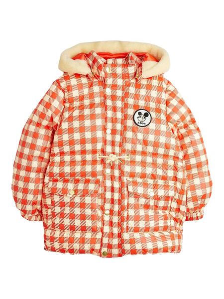  Mini Rodini Check-print Puffer Jacket - Red 
