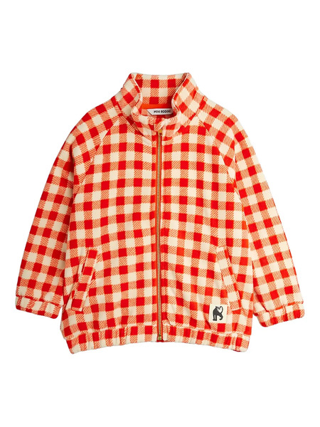  Mini Rodini Checked Zip Jacket - Red 