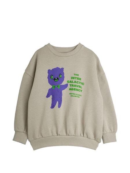  Mini Rodini Crew-neck Graphic-print Sweatshirt - Grey 