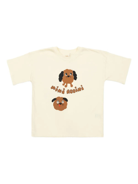  Mini Rodini Doggies T-shirt - Neutrals 