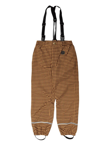  Mini Rodini Edelweiss Houndstooth-pattern Trousers - Brown 