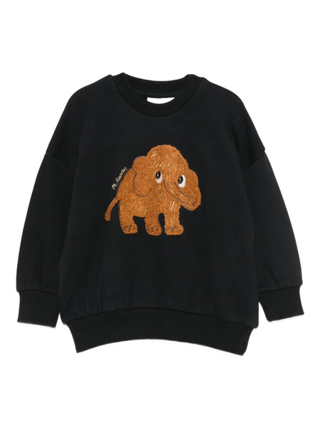  Mini Rodini Embroidered-elephant Sweatshirt - Black 