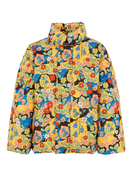  Mini Rodini Floral-print Puffer Jacket - Yellow 