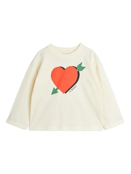  Mini Rodini Heart-print Sweatshirt - Neutrals 