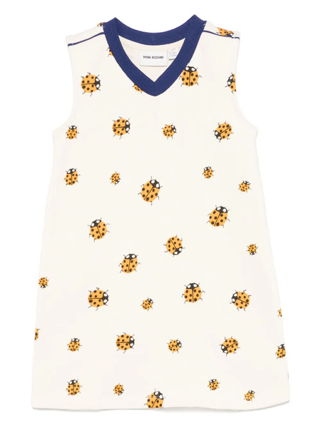  Mini Rodini Ladybug Dress - Neutrals 