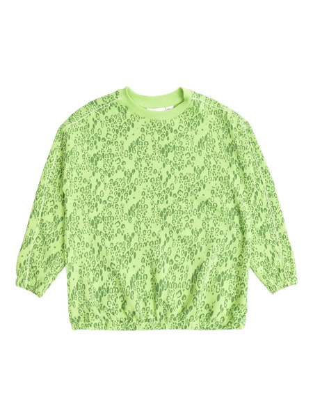  Mini Rodini Mini Leopard Crew-neck Sweatshirt - Green 
