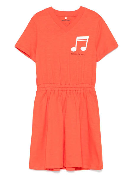  Mini Rodini Note-print Dress - Red 
