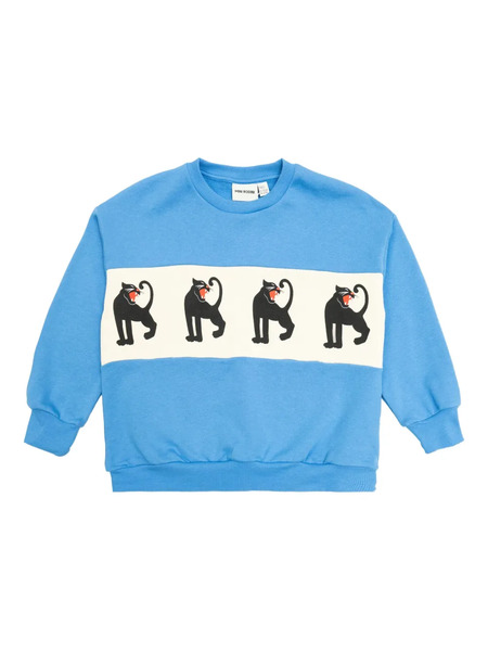  Mini Rodini Panther-graphic Sweatshirt - Blue 