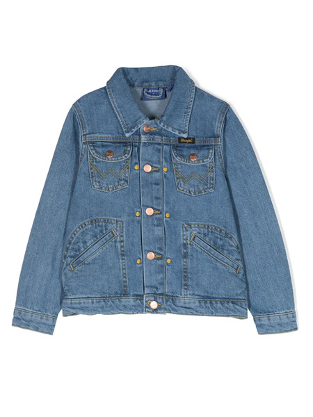  Mini Rodini Patch-detail Denim Jacket - Blue 