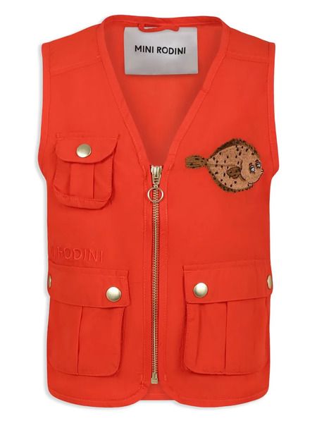  Mini Rodini Pocketed Gilet - Red 