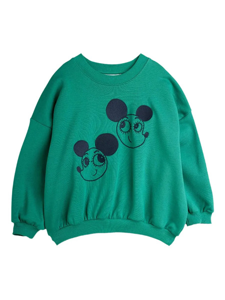  Mini Rodini Ritzratz-embroidered Sweatshirt - Green 