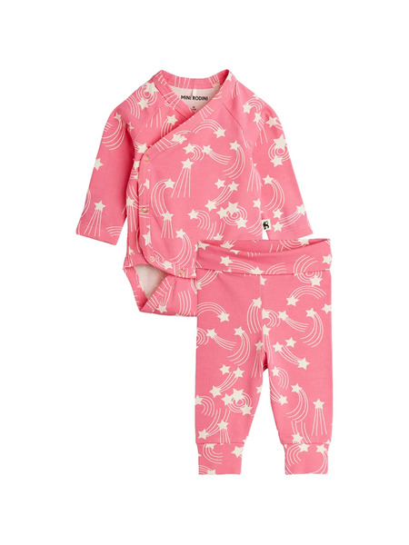  Mini Rodini Star-print Trousers Set - Pink 