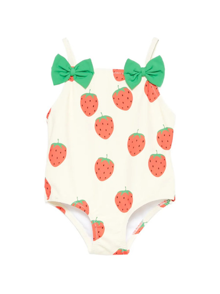  Mini Rodini Strawberry Swimsuit - Neutrals 