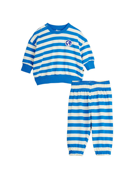  Mini Rodini Striped-pattern Tracksuit Set - Blue 