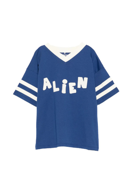  Mini Rodini Striped V-neck T-shirt - Blue 