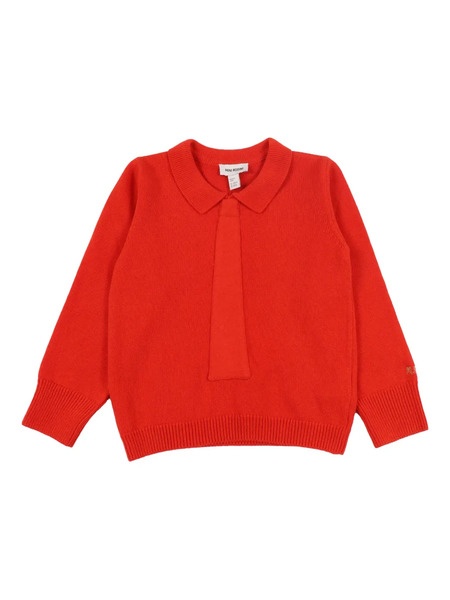  Mini Rodini Tie-neck Sweater - Red 