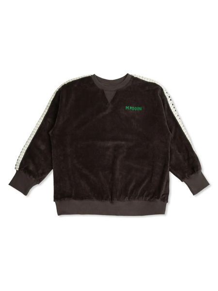  Mini Rodini Velour Sweatshirt - Black 