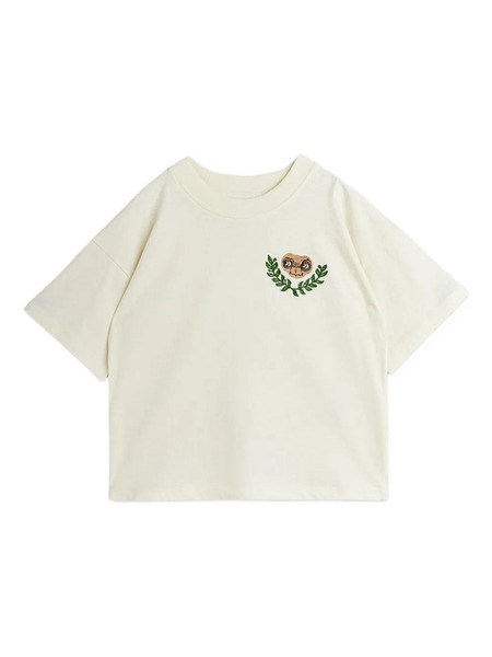  Mini Rodini X E.t. Embroidered-graphic T-shirt - Neutrals 