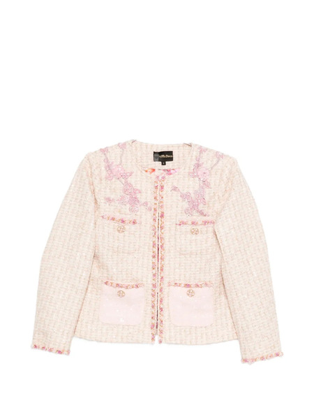  Minime Floral-embroidered Pocket Jacket - Neutrals 