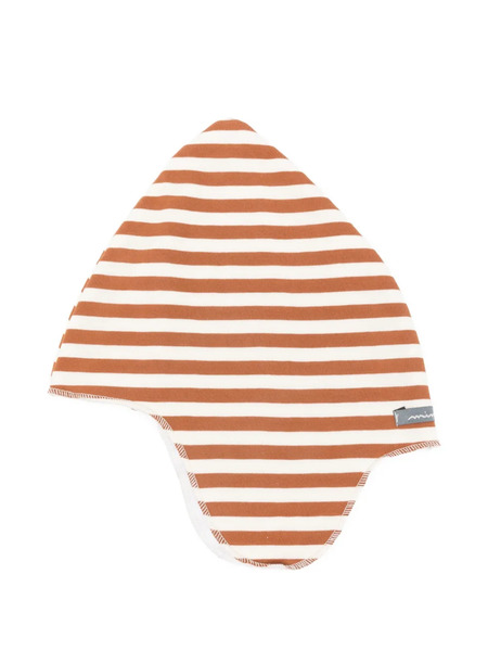  Minimù Striped-pattern Hat - Brown 
