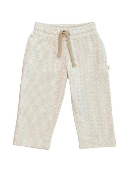  Mininio Herringbone Drawstring Casual Trousers - Neutrals 
