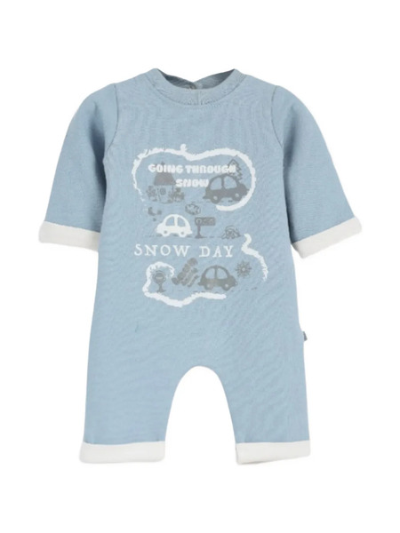  Mininio Printed Romper - Blue 
